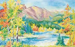 Jeanette McClelland, Cataract Creek - Highwood Pass, watercolour on paper