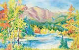 Jeanette McClelland, Cataract Creek - Highwood Pass, watercolour on paper