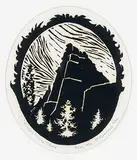 Peter Mortimer-Rae, Wiwaxy Lake O'Hara, 1984, lino block on paper