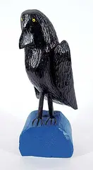 Craig Naugler, Untitled - Crow, painted wood sculpture