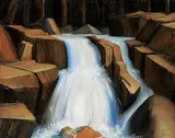 Glenn Payan, Untitled - Waterfall, oil on canvas