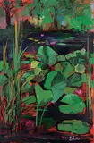 Zehava Power, Untitled - Water Lilies, acrylic on canvas
