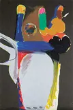 Geoffrey D. Rees, Untitled - Grey Mask, mixed media on paper