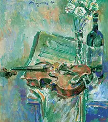 Jack Rigaux, Intermezzo, 1994, acrylic on wood board