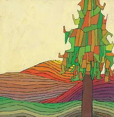 Passions of Dawn by Peter Rice-Jones, 1970, acrylic on canvas, sold Dec 2022