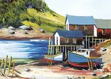 Don Scott, LaHave N.S., 1975, acrylic on paper board