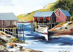 Don Scott, Peggy's Cove, 1975, acrylic on paper board