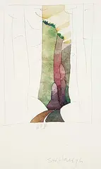 Untitled - Banff Passageway by Robert William Sinclair, 1976, watercolour and graphite on paper, sold Dec 2022