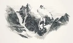 Gordon A. Smith, Mountain #AP, 1977, lithograph on paper