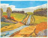 John Harold Thomas Snow, Autumn #36/50, colour lithograph on paper