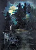 Thep Thavonsouk, Untitled - Lonely Night Walk, 1997, watercolour on paper