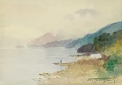 Early Morning, Shuswap Lake by Frederic Marlett Bell-Smith, watercolour on paper, sold Nov 2022
