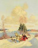 Frederick Simpson Coburn, Untitled - Returning Home, 1940, oil on canvas