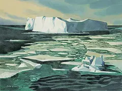 Alan Caswell Collier, Iceberg 'Mike' Melville Bay, 1979, watercolour on paper
