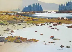 Robert Genn, Morning at Kumshewa [sic.], oil on canvas