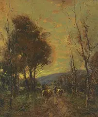 James Henderson, Homewards, oil on canvas