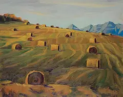 Alberta Foothills by Denise Lemaster, 2003, oil on canvas, sold Nov 2022