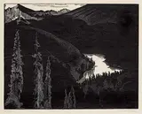Walter J. Phillips, Vista Lake #183/200, 1932, wood engraving on paper