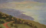 W. P. Weston, Evening - Beachy Head - England, 1909, oil on wood board