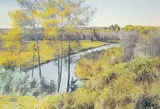 Gerald Faulder, Red Deer River, 1999, acrylic on canvas