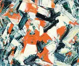 Chris S. Flodberg, Fluctuating Space, Orange, Black and White