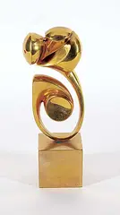 Untitled - Abstract Swirl #AP/8 by Maryon Kantaroff, 1975, bronze sculpture, sold Nov 2022