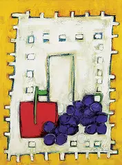 Danielle Lanteigne, Pomme et Raison, 1998, acrylic on paper