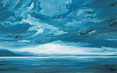 Riitta Peirone, Evening Sky [Passages], acrylic on canvas