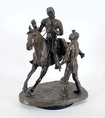 John Weaver, Encounter on the Prairie #5/12, bronze sculpture