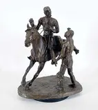 John Weaver, Encounter on the Prairie #5/12, bronze sculpture