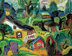 Pierre Bedard, Couleurs et Parfums, oil on wood board