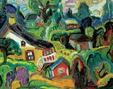 Pierre Bedard, Couleurs et Parfums, oil on wood board