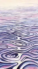 Chris Bowman, Untitled - Waves, acrylic on canvas