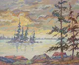 George A. Buytendorp, Northern Country Lake, oil on canvas