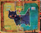 Gérard Dansereau, Les Ciseaux n'ont pas de Poils, 1996, mixed media on canvas
