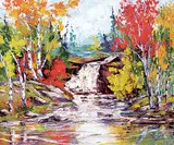 Louise Falstrault, Fall-s in Love, oil on canvas
