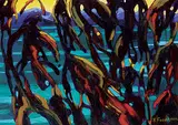 Jean Fosbrooke, Untitled - Leafy Lake View, oil on canvas