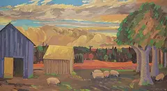 Colin D. Graham, Farm Life, 1995, oil on canvas