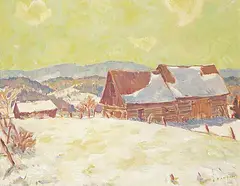 Helmut Gransow, L'Hiver aux Milles Isles, 1976, oil on canvas board