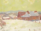 Helmut Gransow, L'Hiver aux Milles Isles, 1976, oil on canvas board