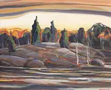 Hans Herold, Northern Rock - Lac la Ronge, Sask., oil on canvas