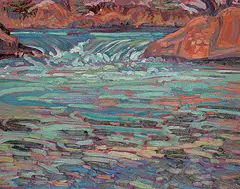 David John More, Kananaskis Gate, 1980, oil on wood board