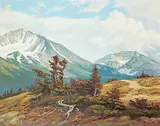 Mario Moczorodynski, Untitled - Mountain Brush, oil on canvas