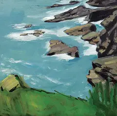 Colleen Philippi, Cornwall II, 2000, oil on wood board