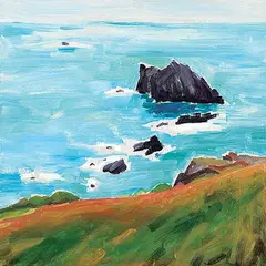 Colleen Philippi, Cornwall I, 2000, oil on wood board