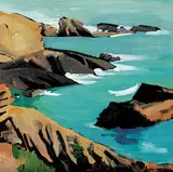 Colleen Philippi, Cornwall III, 2000, oil on wood board