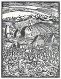 Clifford Foard Robinson, Alberta Rural #18/25, lino block on paper