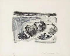 Tony Scherman, Untitled - Apples #1/1, 1973, monoprint on paper