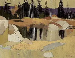 Donald Appelbe Smith, North of Nippissing, 1969, oil on canvas board