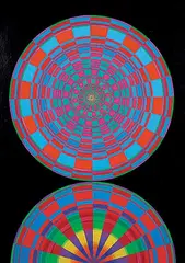 Greg Harland Arnold, Untitled - Kaleidoscope, 1964, acrylic on wood board
